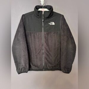 THE NORTH FACE TNF TEEN UNISEX FULL ZIP DENALI FLEECE JACKET COAT BLACK M 10/12